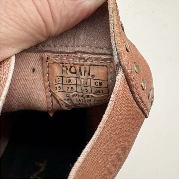 Roan by Bed Stu Cliffhanger Boots Almond Leather Bootie Womens 9.5 - Picture 7 of 9